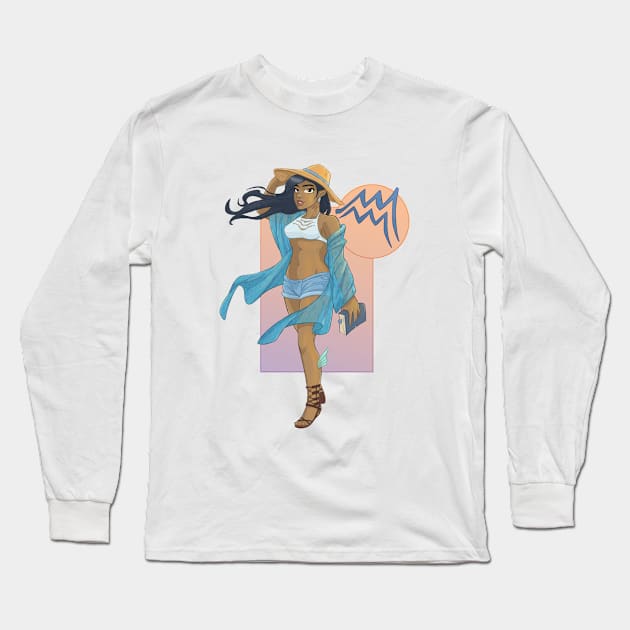 Monster Girls - Aquarius Long Sleeve T-Shirt by jpowersart